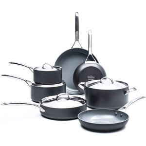 GreenPan Paris Pro Hard Anodized Healthy Ceramic Nonstick 11 Piece Cookware Pot GreenPan Paris Pro Hard Anodized Healthy Ceramic Nonstick 11 Piece Cookware Pot