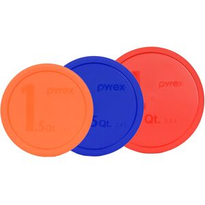 Pyrex (1) 326-PC 4qt Red (1) 325-PC 2.5qt Blue & (1) 323-PC 1.5qt Orange Plast Pyrex (1) 326-PC 4qt Red (1) 325-PC 2.5qt Blue & (1) 323-PC 1.5qt Orange Plast