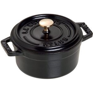 Staub Cast Iron 0.25-qt Mini Round Cocotte - Matte Black Made in France Staub Cast Iron 0.25-qt Mini Round Cocotte - Matte Black Made in France