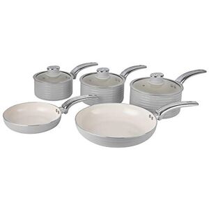 Swan SWPS5020GRN Retro 5 Piece Aluminium Pan Set with Glass Lid, Non-Stick Ceram Swan SWPS5020GRN Retro 5 Piece Aluminium Pan Set with Glass Lid, Non-Stick Ceram