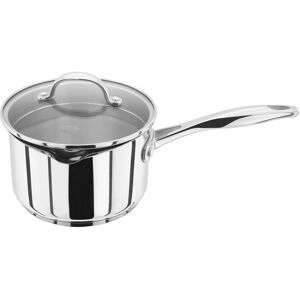 Stellar Profile Stainless Steel Draining Saucepan with Glass Lid 16cm 1.6L, Indu Stellar Profile Stainless Steel Draining Saucepan with Glass Lid 16cm 1.6L, Indu