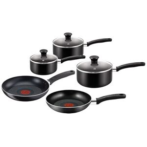 Tefal Essential 5 Piece Set (16/18/20CM Saucepan with Glass LID, 20/24CM Fry) Tefal Essential 5 Piece Set (16/18/20CM Saucepan with Glass LID, 20/24CM Fry)