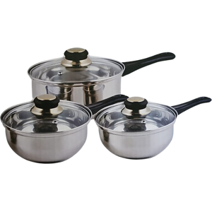 Sales Today Interior Set of 3 Stainless Steel Saucepans with Lids - Cooking Pots Cookware Sales Today Interior Set of 3 Stainless Steel Saucepans with Lids - Cooking Pots Cookware