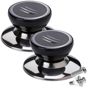 Kricely (As show, One size) 2Pcs Pot Lid Knobs Universal Pot Lid Cover Knob Replacement Kricely (As show, One size) 2Pcs Pot Lid Knobs Universal Pot Lid Cover Knob Replacement
