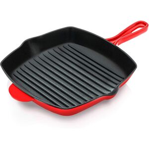 NutriChef Nonstick Cast Iron Grill Pan ? 28cm, Kitchen Square Cast Iron Skillet NutriChef Nonstick Cast Iron Grill Pan ? 28cm, Kitchen Square Cast Iron Skillet