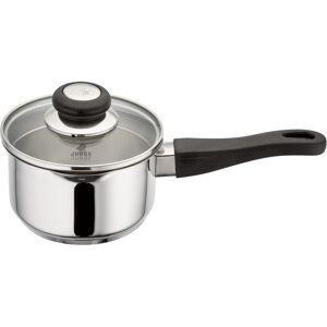 Judge Vista Draining Stainless Steel Medium Saucepan with Pouring Lip 14cm 1L, S Judge Vista Draining Stainless Steel Medium Saucepan with Pouring Lip 14cm 1L, S