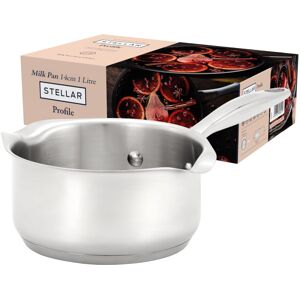 Stellar Profile Milk Pan with Pouring Lip 0.8L (14cm) - Stainless Steel Saucepan Stellar Profile Milk Pan with Pouring Lip 0.8L (14cm) - Stainless Steel Saucepan