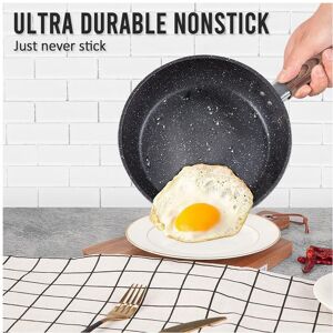 Unbranded (Frying Pan With Lid Bundle) AEX Nonstick Frying Pan Set: 24cm & 28cm with or wi Unbranded (Frying Pan With Lid Bundle) AEX Nonstick Frying Pan Set: 24cm & 28cm with or wi