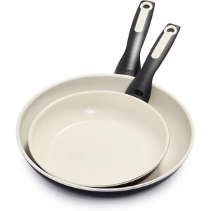 GreenPan Rio Healthy Ceramic Nonstick, Frying Pan Set, 8" and 10", Black GreenPan Rio Healthy Ceramic Nonstick, Frying Pan Set, 8" and 10", Black