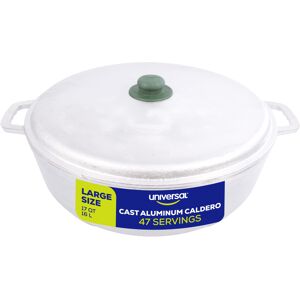 Universal Large Caldero 47 Cups - 17 QT / 16 L Stainless Aluminum Pot Even Hea Universal Large Caldero 47 Cups - 17 QT / 16 L Stainless Aluminum Pot Even Hea