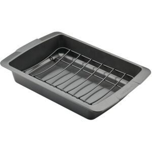 Farberware Bakeware Nonstick Roasting Pan/Roaster with U-Rack 14.75 Inch x 10.7 Farberware Bakeware Nonstick Roasting Pan/Roaster with U-Rack 14.75 Inch x 10.7