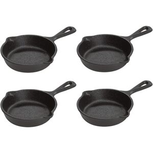 Lodge Pre-Seasoned 3.5-Inch Cast Iron Skillet Set for Side Dishes or Desserts (S Lodge Pre-Seasoned 3.5-Inch Cast Iron Skillet Set for Side Dishes or Desserts (S