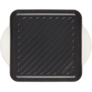 Le Creuset Enamaled Cast Iron Square Grill 9.5"""" White Le Creuset Enamaled Cast Iron Square Grill 9.5"""" White