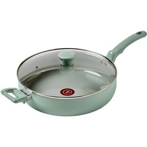 Tefal T-fal Refresh Ceramic Nonstick Saute Pan with Lid 5 Qt Made without PFOA and PT Tefal T-fal Refresh Ceramic Nonstick Saute Pan with Lid 5 Qt Made without PFOA and PT