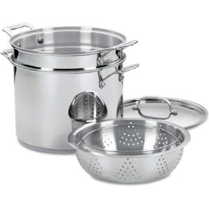 Cuisinart 4-Piece Cookware Set 12 Quarts Chef's Classic Stainless Steel Pasta/ Cuisinart 4-Piece Cookware Set 12 Quarts Chef's Classic Stainless Steel Pasta/