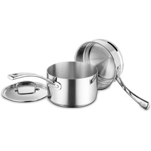 Cuisinart French Classic Tri-Ply Stainless 3-Piece Saucepan and Double Boiler Se Cuisinart French Classic Tri-Ply Stainless 3-Piece Saucepan and Double Boiler Se