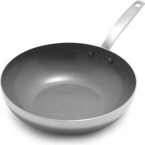 GreenPan Chatham Tri-Ply Stainless Steel Healthy Ceramic Nonstick 11"""" Wok Pan GreenPan Chatham Tri-Ply Stainless Steel Healthy Ceramic Nonstick 11"""" Wok Pan