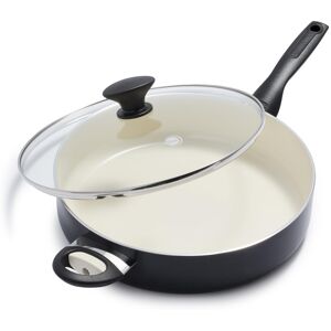 GreenPan Rio Healthy Ceramic Nonstick 5QT Saute Pan Jumbo Cooker with Helper Han GreenPan Rio Healthy Ceramic Nonstick 5QT Saute Pan Jumbo Cooker with Helper Han