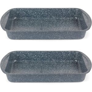 Russell Hobbs COMBO-5446 Roasting Pan Set Of 2 - 38cm Non Stick Oven Roasting Tr Russell Hobbs COMBO-5446 Roasting Pan Set Of 2 - 38cm Non Stick Oven Roasting Tr