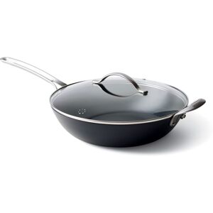 GreenPan x Food 52 Five Two Essentials: Carbon Steel 12"""" Wok with Foldable Ra GreenPan x Food 52 Five Two Essentials: Carbon Steel 12"""" Wok with Foldable Ra