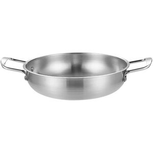 Unbranded Silver Stainless Steel Frying Pan 1350ML w/Double Handles for Safe Cooking Unbranded Silver Stainless Steel Frying Pan 1350ML w/Double Handles for Safe Cooking