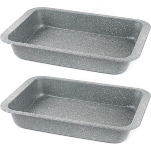 Salter COMBO-8051A Marblestone 36cm Roasting Pan, Set of 2 Non-Stick Bakeware, P Salter COMBO-8051A Marblestone 36cm Roasting Pan, Set of 2 Non-Stick Bakeware, P