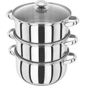 Judge Essential 3-Tier Stainless Steel Steamer- 22cm Food Steamer Pot Judge Essential 3-Tier Stainless Steel Steamer- 22cm Food Steamer Pot