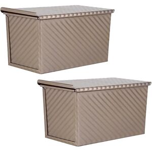 Unbranded For 2 Pack Nonstick Loaf Bread Pan With Lid Carbon Steel Baking Unbranded For 2 Pack Nonstick Loaf Bread Pan With Lid Carbon Steel Baking