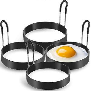 Unbranded Set of 4 Stainless Steel Egg Rings, Pancake Mold for Fried Eggs and Omelets Unbranded Set of 4 Stainless Steel Egg Rings, Pancake Mold for Fried Eggs and Omelets