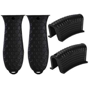 Unbranded (Black) 4 Pack Cast Iron Skillet Handle Covers, Silicone Non-Slip Heat Resistant Unbranded (Black) 4 Pack Cast Iron Skillet Handle Covers, Silicone Non-Slip Heat Resistant