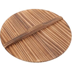 VILLCASE Wok Lid Wooden Cover Round 30cm For Household Use VILLCASE Wok Lid Wooden Cover Round 30cm For Household Use