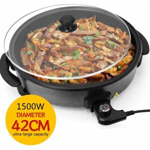 Unbranded Multi Cooker Electric Frying Pan Large Pot with Lid 42cm Temp Control Unbranded Multi Cooker Electric Frying Pan Large Pot with Lid 42cm Temp Control