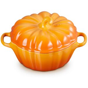 Le Creuset Stoneware Figural Pumpkin Petite Cocotte 12 oz. Persimmon Le Creuset Stoneware Figural Pumpkin Petite Cocotte 12 oz. Persimmon