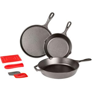 Lodge L6SPB41 Essential Skillet Set 7-Piece Black Lodge L6SPB41 Essential Skillet Set 7-Piece Black