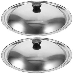 Unbranded Pack Stainless Steel Wok Lids Replacement Heat Resistant 32cm Unbranded Pack Stainless Steel Wok Lids Replacement Heat Resistant 32cm