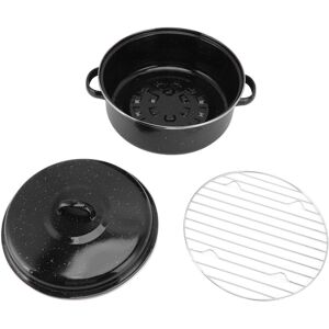 Unbranded Speckled Black Enamel Roasting Pan Enamel Roasting Pan With Lid Stainless Steel Unbranded Speckled Black Enamel Roasting Pan Enamel Roasting Pan With Lid Stainless Steel