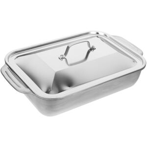 Unbranded Roasting Pan with Lid, Deep Baking Tray Stainless Steel for Fish, Rectangular Ba Unbranded Roasting Pan with Lid, Deep Baking Tray Stainless Steel for Fish, Rectangular Ba