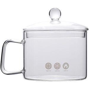 Unbranded Heat Resistant Glass Saucepan, Clear Pot with Ergonomic Bowl Lid and Intimate St Unbranded Heat Resistant Glass Saucepan, Clear Pot with Ergonomic Bowl Lid and Intimate St