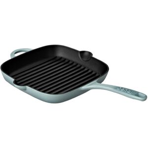 Denby - Pavilion Blue Cast Iron Griddle Pan 25cm - Oven Safe, For All Hob Types, Denby - Pavilion Blue Cast Iron Griddle Pan 25cm - Oven Safe, For All Hob Types,
