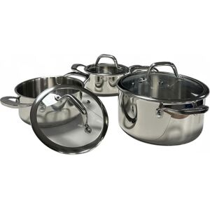Rangemaster RM056PROMO 3 Piece Induction Pan Set - Stainless Steel Rangemaster RM056PROMO 3 Piece Induction Pan Set - Stainless Steel