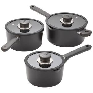 Judge Vista Ceramic 3 Piece Draining Saucepan Set Judge Vista Ceramic 3 Piece Draining Saucepan Set