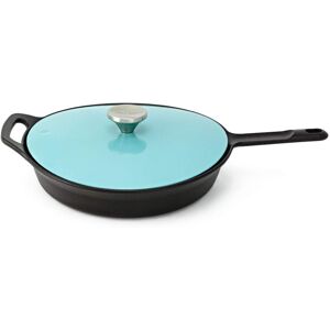 HearthStone Cookware HearthStone 26 cm Pearl Enamelled Cast Iron Frying Pan with Lid Turquoise HearthStone Cookware HearthStone 26 cm Pearl Enamelled Cast Iron Frying Pan with Lid Turquoise