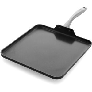 GreenPan Lima Midnight 28cm Square Hard-Anodized Non-Stick Griddle Pan GreenPan Lima Midnight 28cm Square Hard-Anodized Non-Stick Griddle Pan