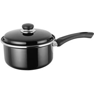 Judge Essentials Enamel, 20cm Saucepan, 3L, Non-Stick, Black Judge Essentials Enamel, 20cm Saucepan, 3L, Non-Stick, Black