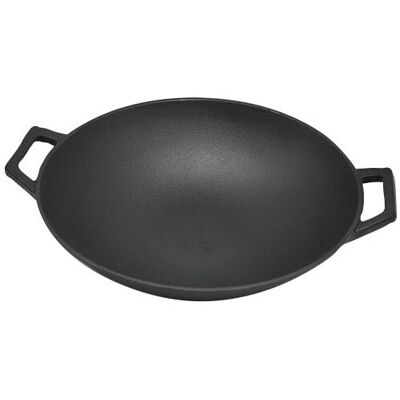 The Vintage Gourmet - Wok 35cm - Cast Iron - Wok The Vintage Gourmet - Wok 35cm - Cast Iron - Wok