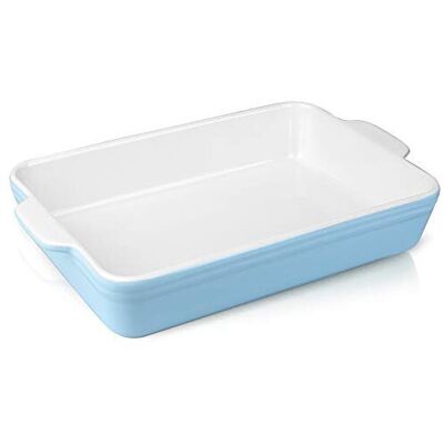 Ronnior Individual Lasagne Dish Large Deep, Ceramic Oven Dish, Serving Dish, Rec Ronnior Individual Lasagne Dish Large Deep, Ceramic Oven Dish, Serving Dish, Rec