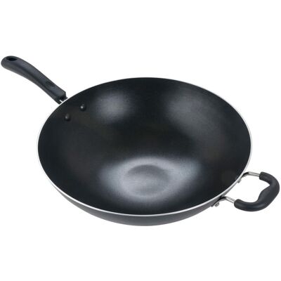 Tefal Jumbo 36cm Aluminium Wok with Helper Handle A7148954 Non Stick Frying Pan Tefal Jumbo 36cm Aluminium Wok with Helper Handle A7148954 Non Stick Frying Pan