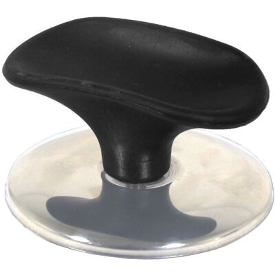SPARES2GO Universal Pan Lid Handle 6cm Saucepan Slow Cooker Steamer Pot Knob (Black / Chro SPARES2GO Universal Pan Lid Handle 6cm Saucepan Slow Cooker Steamer Pot Knob (Black / Chro