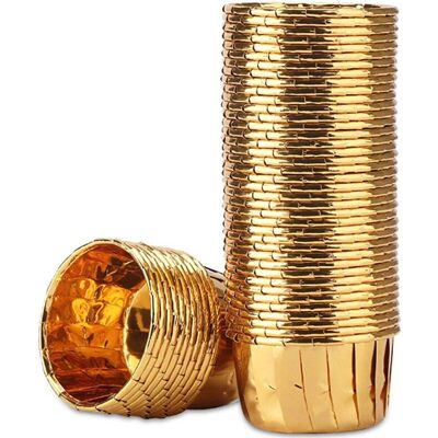 Tlily 50Pcs Aluminum Foil Cupcake Cups Disposable Muffin Liners Baking Cups Aluminum C Tlily 50Pcs Aluminum Foil Cupcake Cups Disposable Muffin Liners Baking Cups Aluminum C
