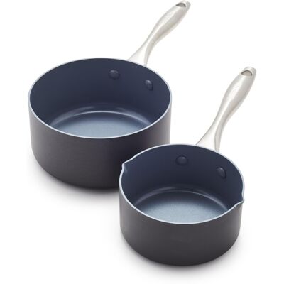 GreenPan Lima Hard Anodized Healthy Ceramic Nonstick 1QT and 2QT Saucepan Pot Se GreenPan Lima Hard Anodized Healthy Ceramic Nonstick 1QT and 2QT Saucepan Pot Se